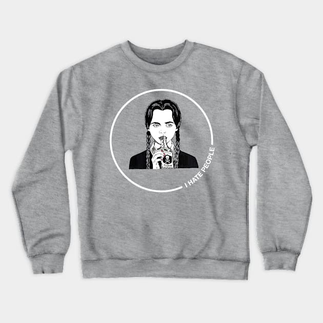 I Hate People | Wednesday Addams Crewneck Sweatshirt by jverdi28